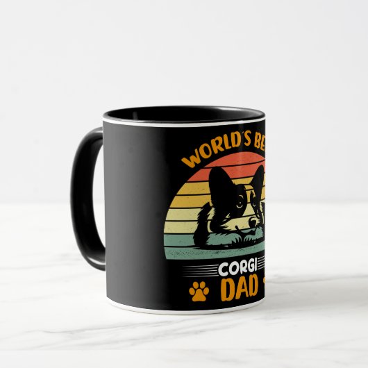 Grappige wereld's beste Corgi vader Mok (Voorkant links)