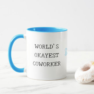 Grappige wereld's okayest collega aangepaste tekst mok