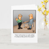 Grappige Werkveiligheid Humor Blank Kaart (Gele Bloem)