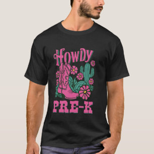 Grappige western howdy pre-k cowboy leraar kind ac t-shirt