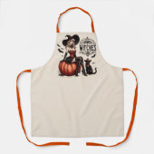 Grappige  Westerne heks Halloween Schort (Voorkant)