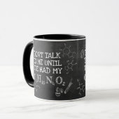 Grappige wetenschap Cafeïne Molecuul - Praat niet  Mok (Voorkant links)