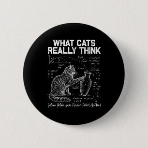 Grappige Wetenschap Kat Natuurkunde Docent Wat Kat Ronde Button 5,7 Cm