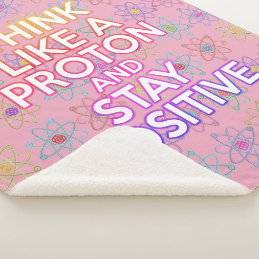 Grappige wetenschap Positieve houding Quote Girly  Sherpa Deken (3/4)