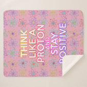 Grappige wetenschap Positieve houding Quote Girly  Sherpa Deken (Voorkant (horizontaal))
