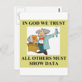 grappige wetenschappelijke grap briefkaart (Voorkant / Achterkant)