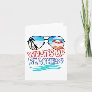 Grappige Whats Up stranden Familie Vakantie Matchi Kaart
