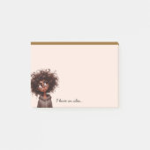 Grappige Whimsical Pruilende Afro-Amerikaan Post-it® Notes (Voorkant)