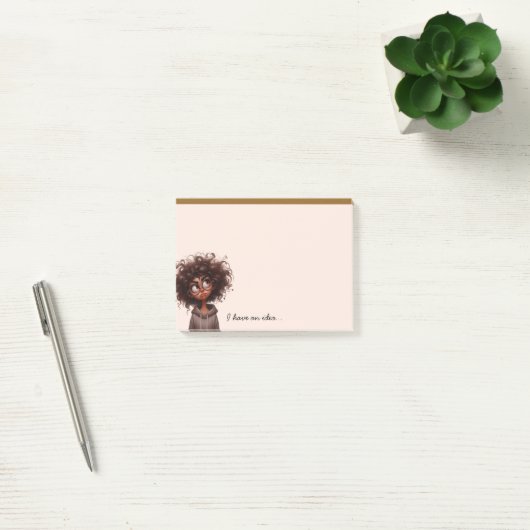 Grappige Whimsical Pruilende Afro-Amerikaan Post-it® Notes (Kantoor)