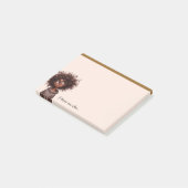 Grappige Whimsical Pruilende Afro-Amerikaan Post-it® Notes (Schuin)