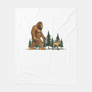 Grappige Whippet Bigfoot Hond Wandelhond Mama Papa Fleece Deken
