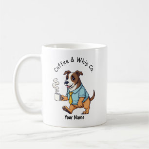 Grappige Whippet-hond Zakelijke pak koffie Koffiemok