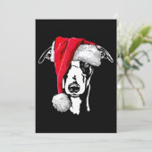 grappige whippet sint christmas hond moeder cadeau feestdagenkaart (Staand voorkant)