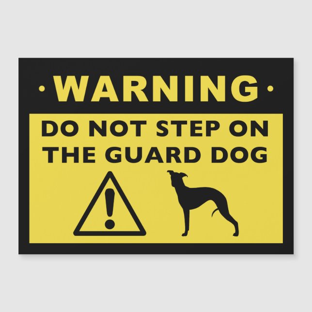 Grappige Whippet Waakhond Waarschuwing (Voorkant)