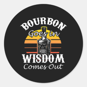 Grappige Whiskey Bourbon Drink cadeau voor whisky Ronde Sticker