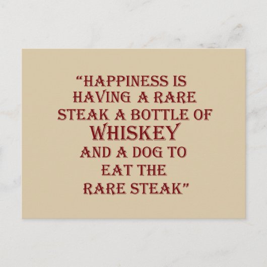 Grappige whiskey citaten alcohol zeggings cadeaus briefkaart (Voorkant)