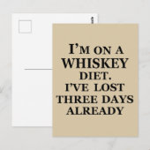 Grappige whiskey citaten alcohol zeggings cadeaus briefkaart (Voorkant / Achterkant)