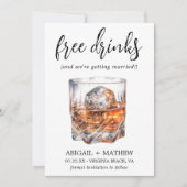 Grappige Whiskey Cocktails Drank Foto Trendy Bruil Save The Date (Voorkant)