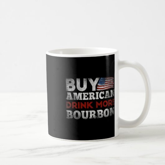 Grappige Whiskey Quote Amerikaanse vlag Koop Ameri Koffiemok (Rechts)