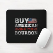 Grappige Whiskey Quote Amerikaanse vlag Koop Ameri Muismat (Met muis)