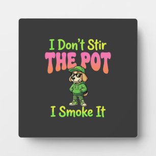 Grappige Wiet Roken Hond Stoner Fotoplaat