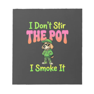 Grappige Wiet Roken Hond Stoner Notitieblok