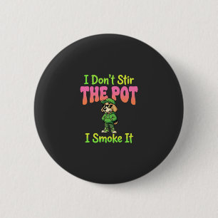Grappige Wiet Roken Hond Stoner Ronde Button 5,7 Cm