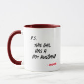 Grappige Wifey Mok - Dit meisje heeft hete man cad (Links)
