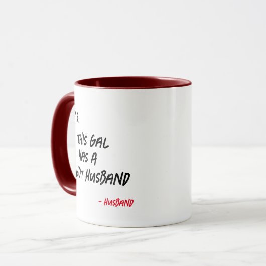 Grappige Wifey Mok - Dit meisje heeft hete man cad (Voorkant links)