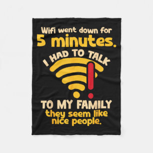 Grappige Wifi Uitgevallen Citaat Computer Nerd Voo Fleece Deken