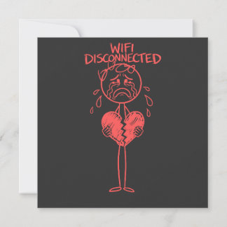 Grappige Wifi Verbinding Verbroken Gebroken Hart G Kaart