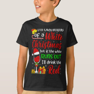 Grappige wijn drinkende ik droom van een witte ker t-shirt