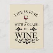 Grappige wijn drinker citaat briefkaart (Voorkant)