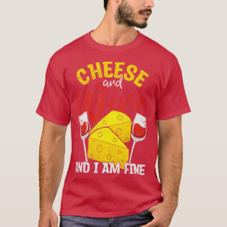 Grappige wijn Foodie Gouda kaas T-shirt