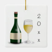 Grappige wijn Humor Quote Feestdagen Keramisch Ornament (Achterkant)