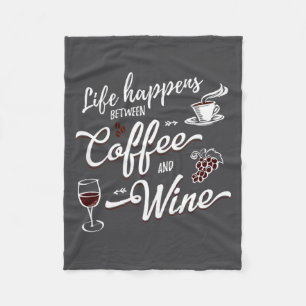 Grappige wijn- & koffie-shirts met gezegde vrouwen fleece deken