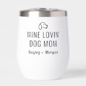 Grappige wijn liefhebbende hond moeder gepersonali (Voorkant)