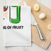 grappige wijn theedoek (Quarter Fold)