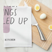 Grappige wijnliefhebber aangepaste naam stijlvol g theedoek (Quarter Fold)