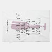 Grappige wijnliefhebber aangepaste naam stijlvol g theedoek (Horizontaal)