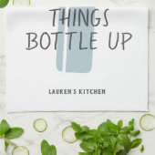 Grappige wijnliefhebber aangepaste naam stijlvol g theedoek (Gevouwen)