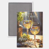 Grappige wijnmagneet magneet (Voorkant / Achterkant)