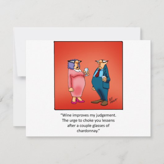 Grappige wijnuitnodiging! kaart (Voorkant)