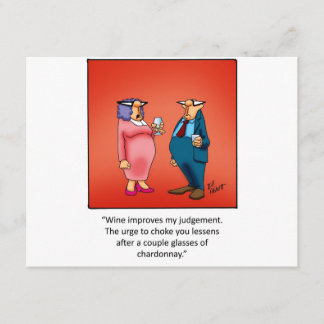 Grappige wijnuitnodiging! kaart