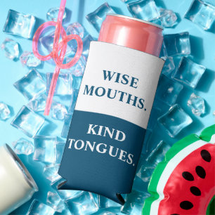 Grappige "wijze monden. Vriendelijke tongen." Blau