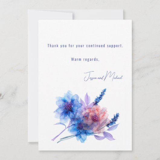 💍Grappige wijzigingsdatum Pastel Whispers Meadows Save The Date (Achterkant)