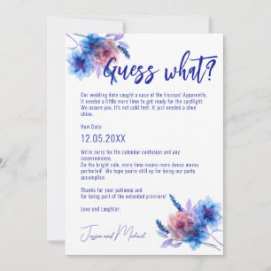 💍Grappige wijzigingsdatum Pastel Whispers Meadows Save The Date