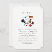 Grappige wilde bloemen lieveheersbeestjes en vlind kaart (Voorkant)