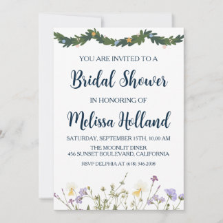 Grappige wilde bloemen winter vrijgezellenfeest kaart