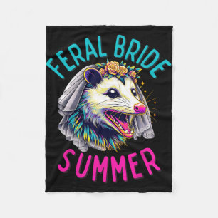 Grappige Wilde Bruid Zomer Lieve Possum Bruid Word Fleece Deken